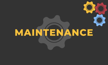 Cog Wheels vektör çizimi. Müşteri destek ikonu. Teknik destek mühendisliği ışık arka planı konsepti. İnşaat sayfasının altındaki internet sitesi. Web Sayfası bakımı.