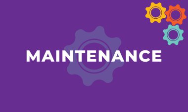 Cog Wheels vektör çizimi. Müşteri destek ikonu. Teknik destek mühendisliği ışık arka planı konsepti. İnşaat sayfasının altındaki internet sitesi. Web Sayfası bakımı.