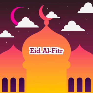 Bayram Mübareği ya da Kurban Şablonu Tasarımı. Müslümanlar ve İslamcılar için kutsal bir gün. Vektör İllüstrasyonu. Poster, pankart, kampanya ve tebrik kartı için uygun 