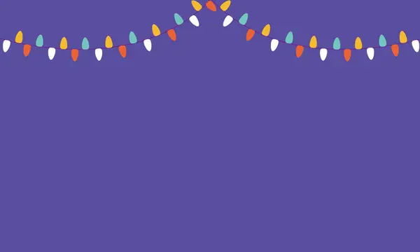 Noel Işıkları Şeffaf Arka Taraf 'ta izole edildi. Renkli Noel Işıkları İplik Dekorasyonu. Noel Kartları, Afişler, Posterler, Web için Vektör Grafiği