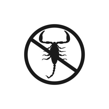 Böcek Akrep vektör simgesi. Siyah vektör simgesi beyaz arka plan böcek akrebi üzerinde izole edildi. Anti akrep simgesi.