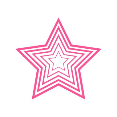 Yıldız simgeleri doldurulmuş, ana hatları çizilmiş, çizgi ve vuruş stiliyle dizayn edilmiş. Harman ve gradyan biçimi.