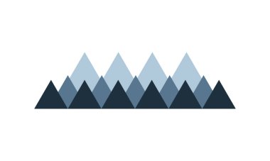 Dağ manzarası, dağ resmi, oda için duvar süsü. Kopya yapıştırıcısı ve negatif alanı olan basit dağ arkaplanı.