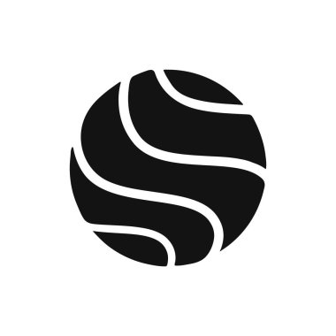 Çember Dalga Logo Şablonu Vektörü, Okyanus basit ve modern logo tasarımı. Şirket Logosu 