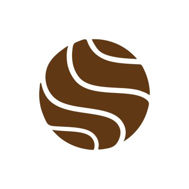 Çember Dalga Logo Şablonu Vektörü, Okyanus basit ve modern logo tasarımı. Şirket Logosu 