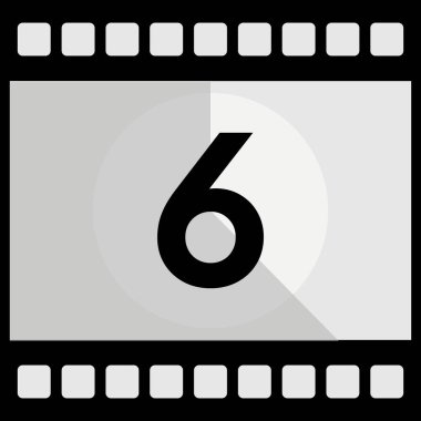 Geri sayım Çerçevesi. Retro tasarım. Eski film zamanlayıcısı. Klasik sinema. Sayı sayısı. Vektör illüstrasyonu.