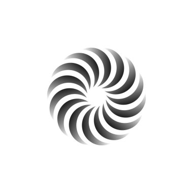 Girdap logosu simge çizim vektörü. Eşsiz logo ögesi şablonu tasarımı