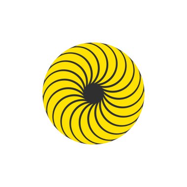 Girdap logosu simge çizim vektörü. Eşsiz logo ögesi şablonu tasarımı