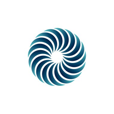 Girdap logosu simge çizim vektörü. Eşsiz logo ögesi şablonu tasarımı