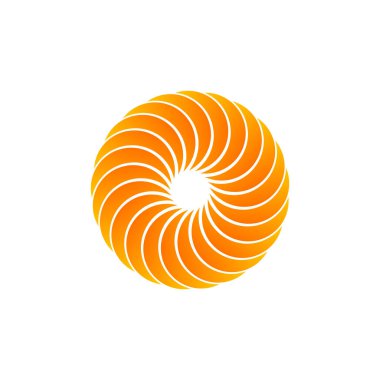 Girdap logosu simge çizim vektörü. Eşsiz logo ögesi şablonu tasarımı