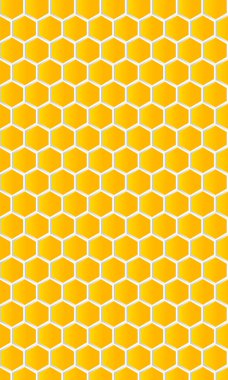 Vektörsüz geometrik desen. Modern ince altıgen ızgara dokusu. Arkaplan Sarı bal peteği EPS 10
