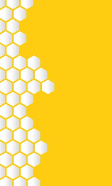 Vektörsüz geometrik desen. Modern ince altıgen ızgara dokusu. İzole edilmiş sarı arka planda beyaz bal peteği. EPS 10