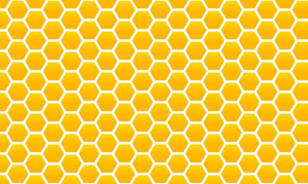 Векторный бесшовный геометрический узор. Современная тонкая текстура шестиугольной сетки. Актуальность Yellow honeycomb EPS 10