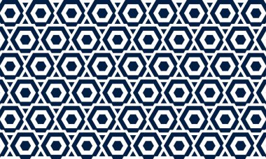 Soyut, pürüzsüz desen, yinelenen mavi sekizgenlerin minimalist arkaplanı