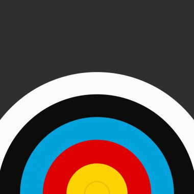 Dart hedefi. Başarı İş Konsepti. Geleceğin teknolojisi. İş hedefi izometrik konsept vektör çizimi. Sembolik hedefler, başarı, zafer. Vektör Hedef Arkaplanı.