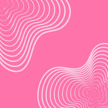 Topoğrafik haritalardaki arkaplan çizgileri, coğrafi harita desenleri. Kopya alanı ile birlikte sosyal medya hikayelerinin oluşturduğu bir vektör kümesi