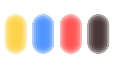 Oval katman logosu ya da simgesini ayarla. Modern düz çizgili logo. Şirketler, şirketler, takımlar ve diğerleri için logoları izle.