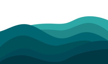 Manzara dağları. Arkaplan tasarımı için vektör düz illüstrasyon.