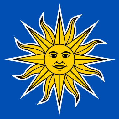 Paz Mayıs uruguay vektör çizim bayrak