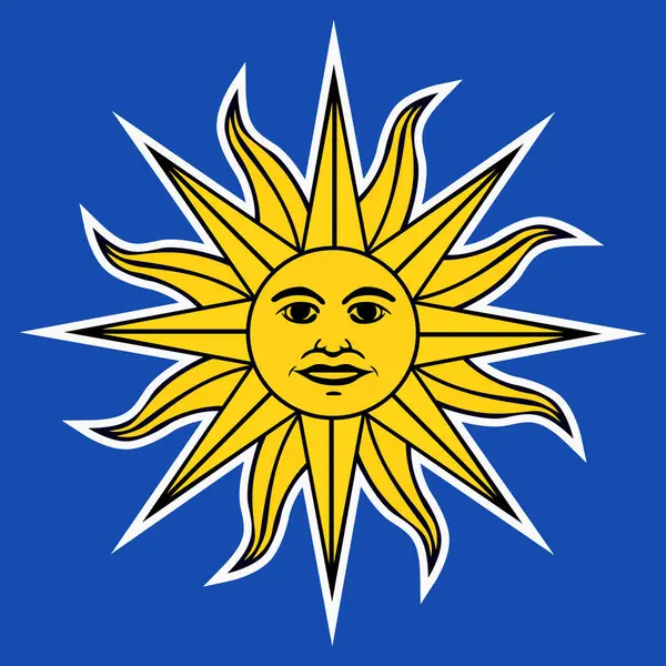 Paz Mayıs uruguay vektör çizim bayrak