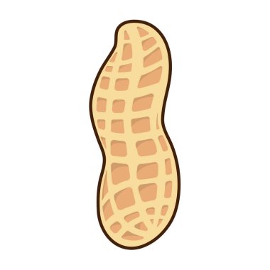 Beyaz arka planda izole edilmiş lezzetli fıstık, düz stil vektör çizimi.