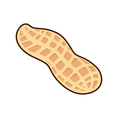 Beyaz arka planda izole edilmiş lezzetli fıstık, düz stil vektör çizimi.