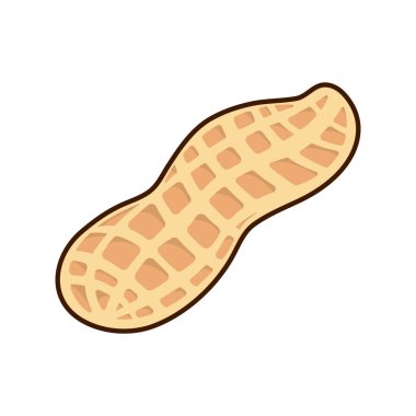 Beyaz arka planda izole edilmiş lezzetli fıstık, düz stil vektör çizimi.