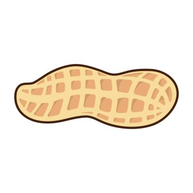 Beyaz arka planda izole edilmiş lezzetli fıstık, düz stil vektör çizimi.