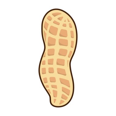 Beyaz arka planda izole edilmiş lezzetli fıstık, düz stil vektör çizimi.