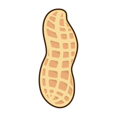 Beyaz arka planda izole edilmiş lezzetli fıstık, düz stil vektör çizimi.