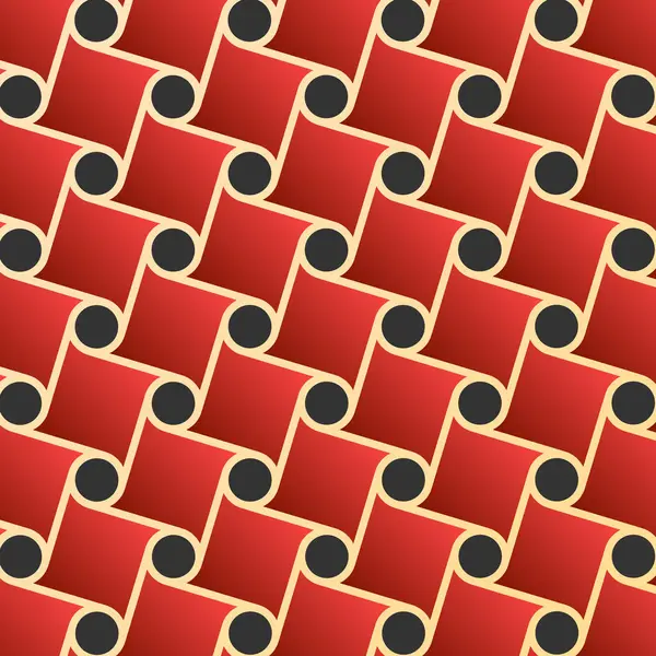 Arkaplan desenleri kusursuz daireler ve kareler birbirine bağlı çizgiler. Düz stil tasarım arkaplanı. Altın, kırmızı ve siyah desenli Çin ve Japon tarzı.