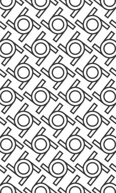 Çember desenli lüks arka plan geometrik tasarım soyut yuvarlak şekiller motifi. Kusursuz vektör grafik elementleri renkli doku. Modern geometrik dekorasyon tekstil kumaşı 
