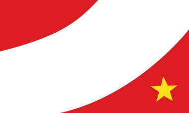 Vietnam bayrağı tarzı şeritli arka plan. Stok vektör illüstrasyonu beyaz arkaplanda izole edildi