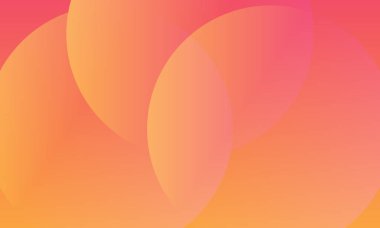 Turuncu gradyan pembe renk çemberi soyut arkaplan. Dinamik şekiller opaklığın bileşimini örtüyor. Eps10 vektörü