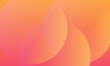 Turuncu gradyan pembe renk çemberi soyut arkaplan. Dinamik şekiller opaklığın bileşimini örtüyor. Eps10 vektörü