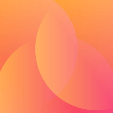 Turuncu gradyan pembe renk çemberi soyut arkaplan. Dinamik şekiller opaklığın bileşimini örtüyor. Eps10 vektörü