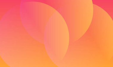 Turuncu gradyan pembe renk çemberi soyut arkaplan. Dinamik şekiller opaklığın bileşimini örtüyor. Eps10 vektörü