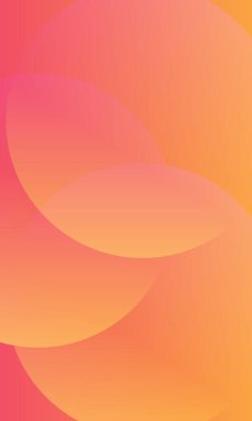 Turuncu gradyan pembe renk çemberi soyut arkaplan. Dinamik şekiller opaklığın bileşimini örtüyor. Eps10 vektörü