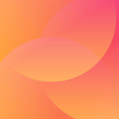 Turuncu gradyan pembe renk çemberi soyut arkaplan. Dinamik şekiller opaklığın bileşimini örtüyor. Eps10 vektörü