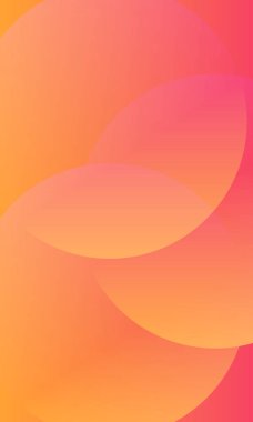 Turuncu gradyan pembe renk çemberi soyut arkaplan. Dinamik şekiller opaklığın bileşimini örtüyor. Eps10 vektörü