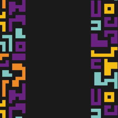 Renkli çizgilere sahip arka plan soyut stil mozaik düz tasarımı şekillendirir.