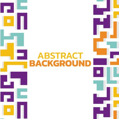 Renkli çizgilere sahip arka plan soyut stil mozaik düz tasarımı şekillendirir.