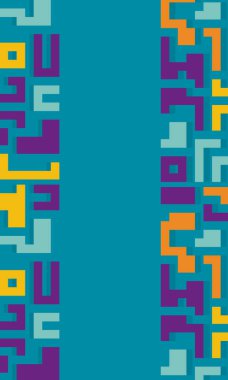 Renkli çizgilere sahip arka plan soyut stil mozaik düz tasarımı şekillendirir.