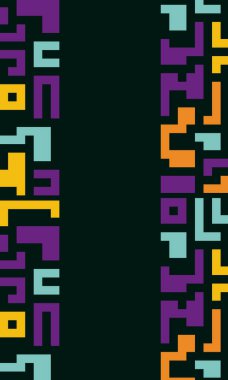 Renkli çizgilere sahip arka plan soyut stil mozaik düz tasarımı şekillendirir.