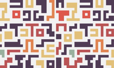 Renkli çizgilere sahip arka plan soyut stil mozaik düz tasarımı şekillendirir.