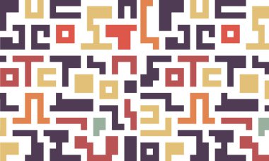 Renkli çizgilere sahip arka plan soyut stil mozaik düz tasarımı şekillendirir.