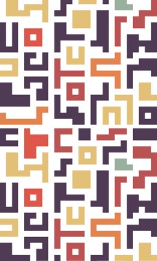 Renkli çizgilere sahip arka plan soyut stil mozaik düz tasarımı şekillendirir.