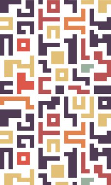 Renkli çizgilere sahip arka plan soyut stil mozaik düz tasarımı şekillendirir.