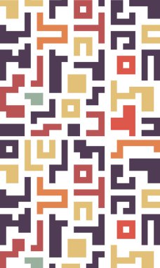 Renkli çizgilere sahip arka plan soyut stil mozaik düz tasarımı şekillendirir.