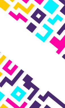 Renkli çizgilere sahip arka plan soyut stil mozaik düz tasarımı şekillendirir.